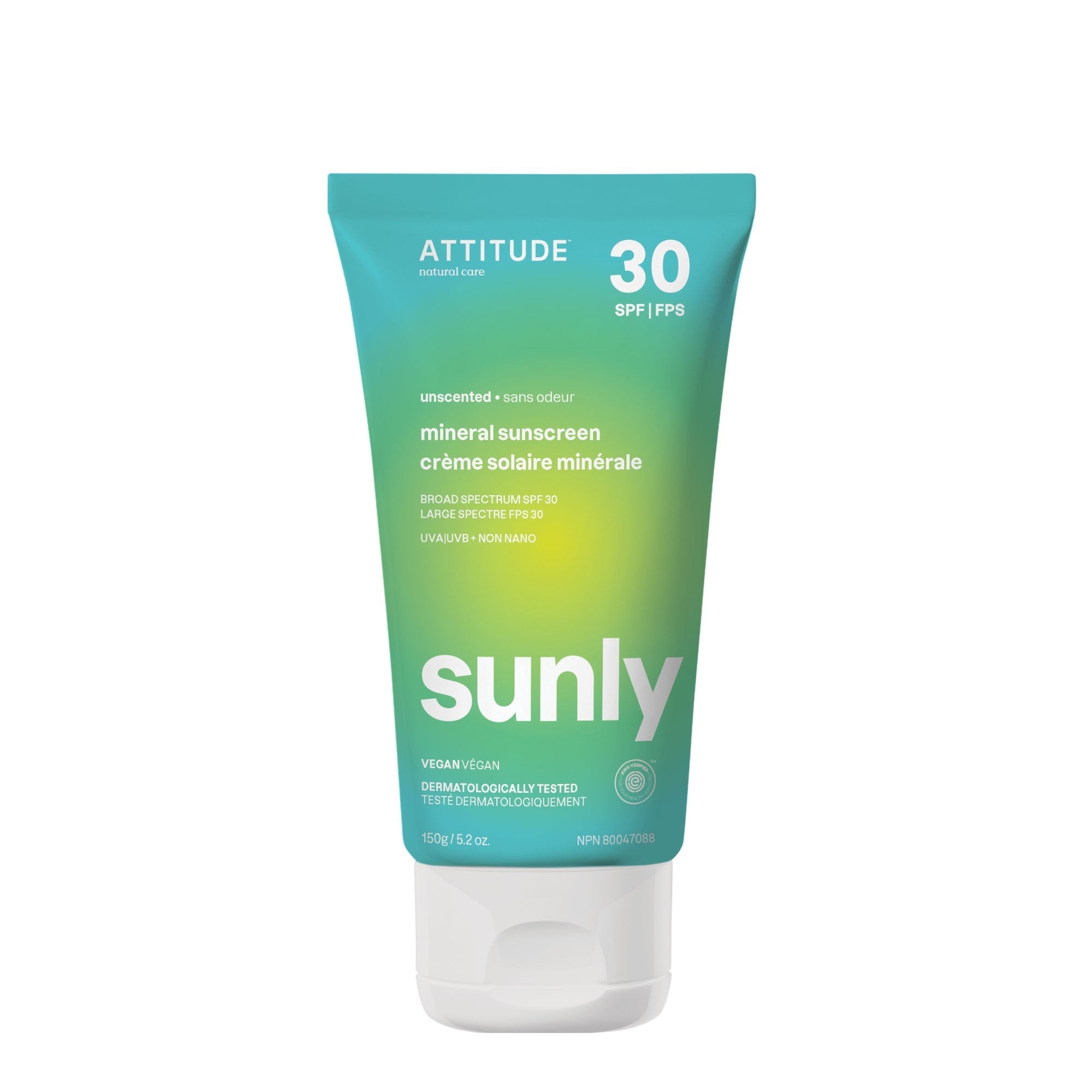 Crème solaire Attitude FPS 30 Sunly 150g