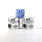 Shampoing en barre - bleu pour cheveux blond Calypso éco-savonnerie 